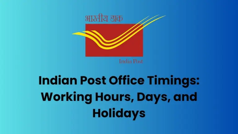 Indian Post Office Timings